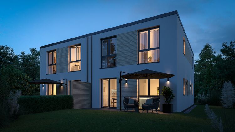 Wiesbaden-Biebrich: Neubau-Doppelhaushälfte am Schlosspark!